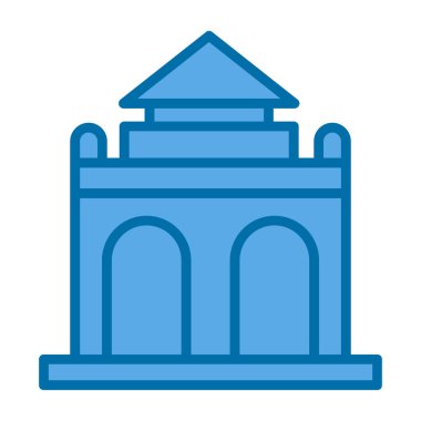 Bina. Web simgesi basit illüstrasyon