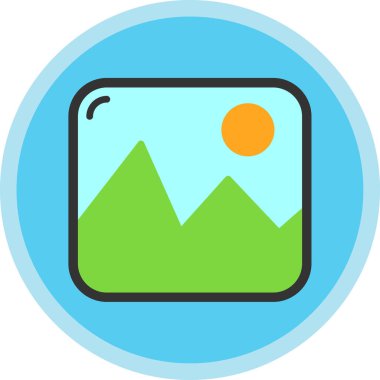 Bir resim simgesinin vektör illüstrasyonu