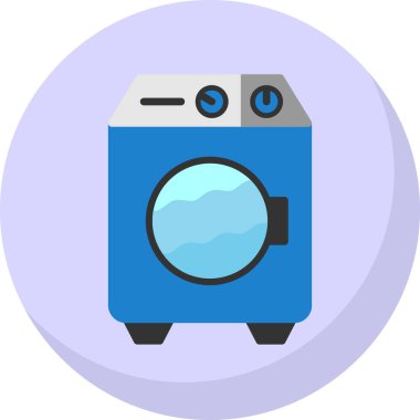 Bir çamaşır makinesinin vektör çizimi