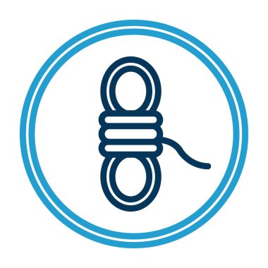 vector illustration of Rope flat icon clipart