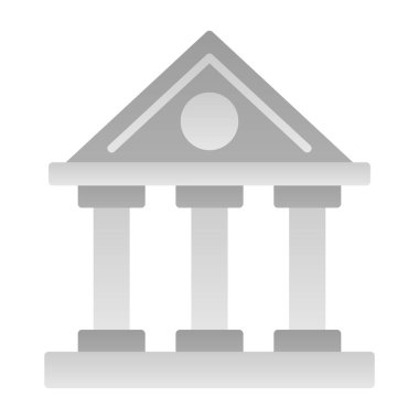 Banka binası. Web simgesi basit illüstrasyon