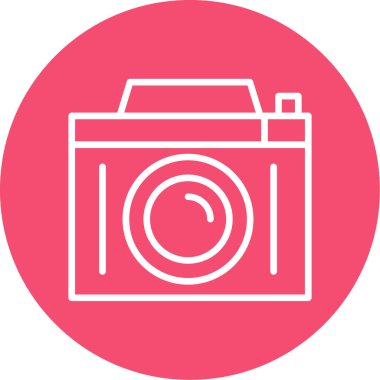 Kamera. Web simgesi basit illüstrasyon