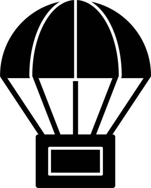 paraşüt ağ simgesi, vektör illüstrasyonu