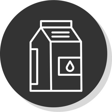 süt paketi simgesinin vektör illüstrasyonu 