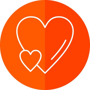 Kalp simgesi, vektör illüstrasyonu basit tasarım