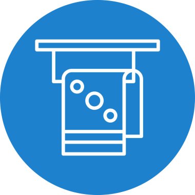 Havlu simgesi, vektör illüstrasyonu basit tasarım