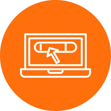 dizüstü bilgisayar simgesi, vektör illüstrasyonu basit tasarım