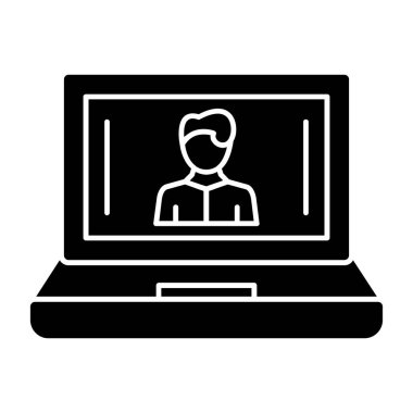 İş adamı simgesi vektör illüstrasyonu