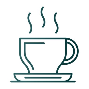 kahve fincanı ikonu vektör illüstrasyonu 