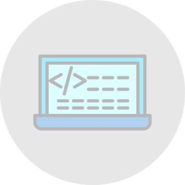 Kod işareti. Kodlama simgesi. vektör illüstrasyonu