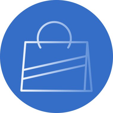 Alışveriş poşeti simgesi, vektör illüstrasyonu