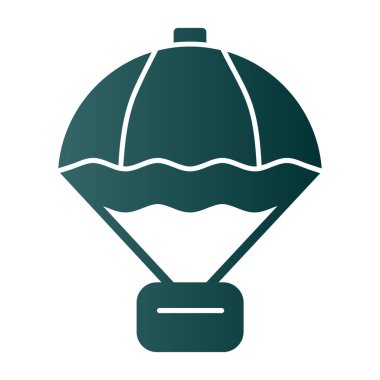 paraşüt ağ simgesi, vektör illüstrasyonu