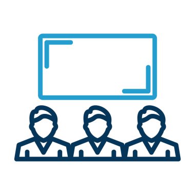 birlikte çalışan bir grup insan ikon vektör illüstrasyon grafik tasarımı