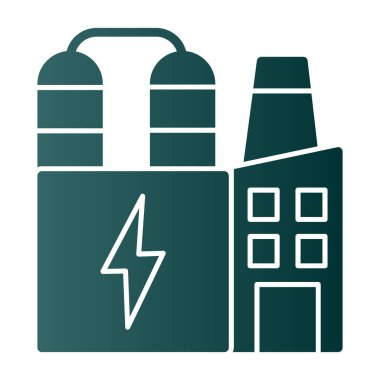 Fabrika ikonu. vektör illüstrasyonu