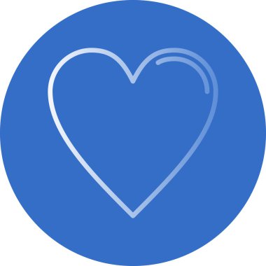 Kalp simgesi, vektör illüstrasyonu basit tasarım