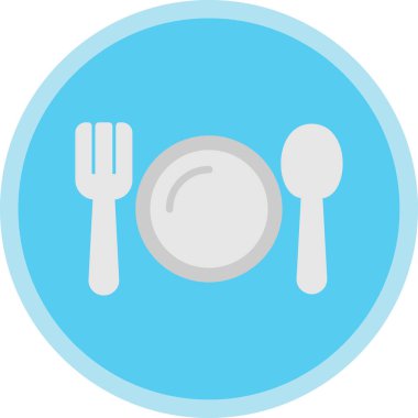 yiyecek vektörü kabartması düz simge