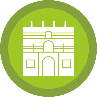 Bina. Web simgesi basit illüstrasyon