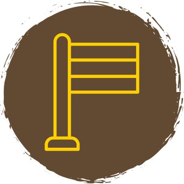 Basit bayrak vektör çizgisi simgesi 