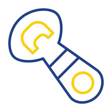 Şişe açıcı simgesinin vektör illüstrasyonu