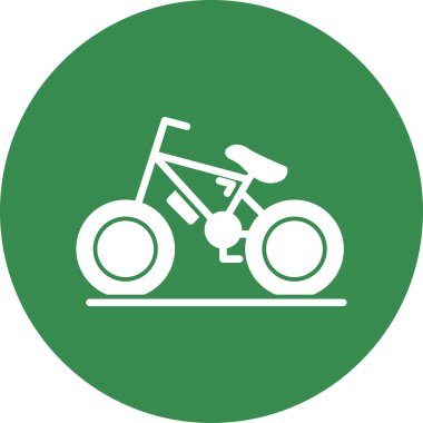 Bisiklet yassı simgesinin vektör illüstrasyonu