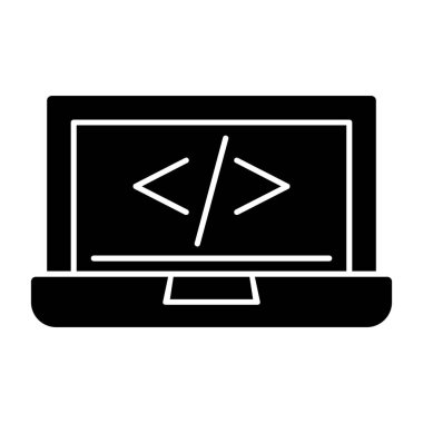 kod programlama web simgesi basit illüstrasyon 