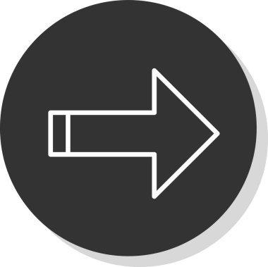 ok simgesi, vektör illüstrasyonu 