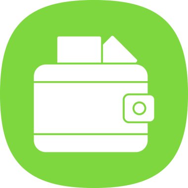 wallet icon, vector illustration simple design