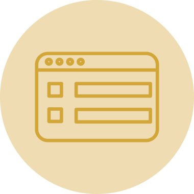 Tarayıcı. Web simgesi basit illüstrasyon