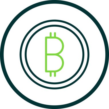 bitcoin. Web simgesi basit illüstrasyon