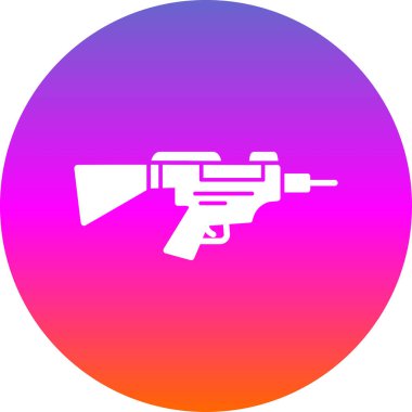 silah simgesi, vektör illüstrasyonu basit tasarım