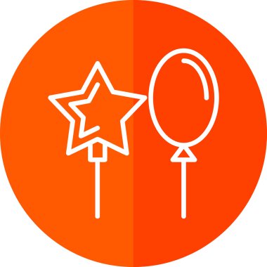 Balonlar. Web simgesi basit illüstrasyon  