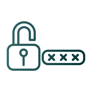 Şifre. Web simgesi basit illüstrasyon 