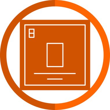 Bir kapı simgesinin vektör illüstrasyonu