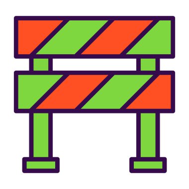 bariyer simgesi basit illüstrasyon