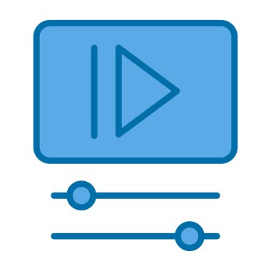 video oynatıcı simgesi, vektör illüstrasyonu 