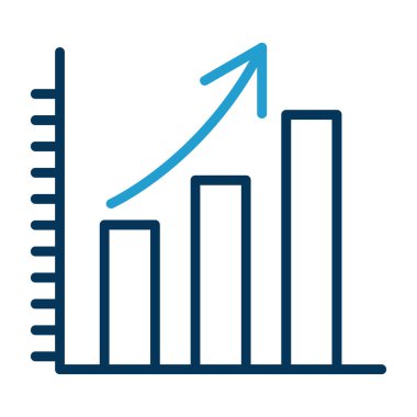 İş grafiği. Grafik düz simgesi