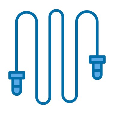 İp atlama ikonu. İzole vektör illüstrasyonu