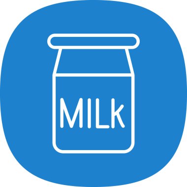 süt paketi simgesinin vektör illüstrasyonu 