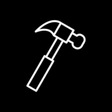 Çekiç simgesi, vektör illüstrasyonu basit tasarım