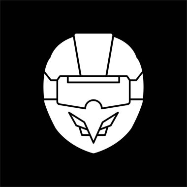 VR Yarış Miğferi ikon vektör illüstrasyonu