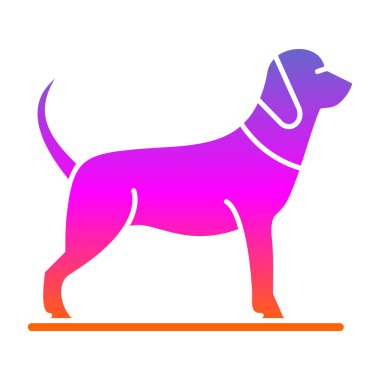 köpek simgesi, vektör illüstrasyonu basit tasarım