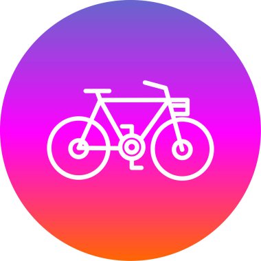 bisiklet düz simgesi, vektör illüstrasyonu