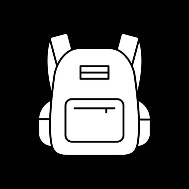 sırt çantası simgesi vektör illüstrasyonu