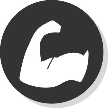 güçlü adam kol simgesi, vektör illüstrasyonu