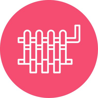 radyatör ağ simgesi, vektör illüstrasyonu