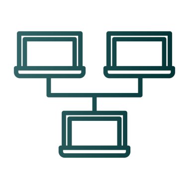 Yerel ağ simgesi, vektör illüstrasyonu basit tasarım