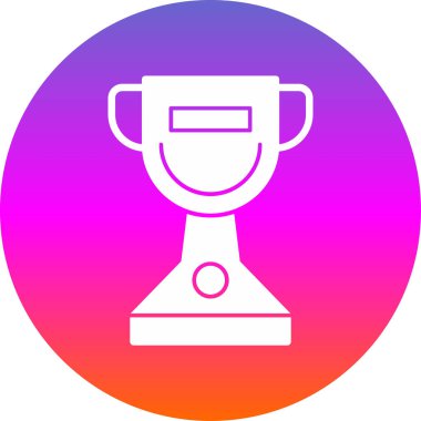 Kupa çizgisi simgesi, vektör illüstrasyonu 