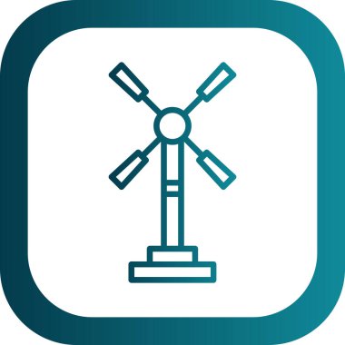 Yel değirmeni simgesi, vektör biçimi