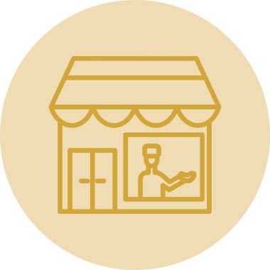 Dükkan. Web simgesi basit illüstrasyon