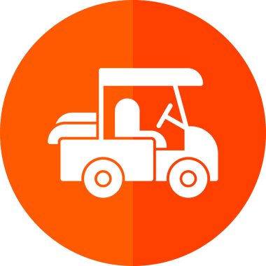 Golf Arabası simgesinin vektör illüstrasyonu